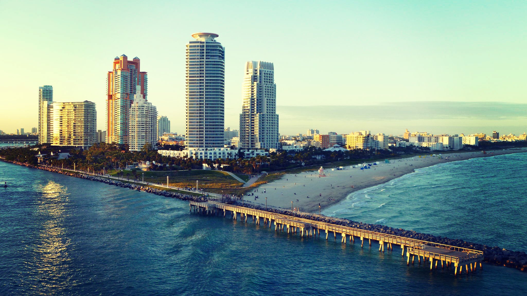 miami florida spiaggia di miami oceano spiaggia