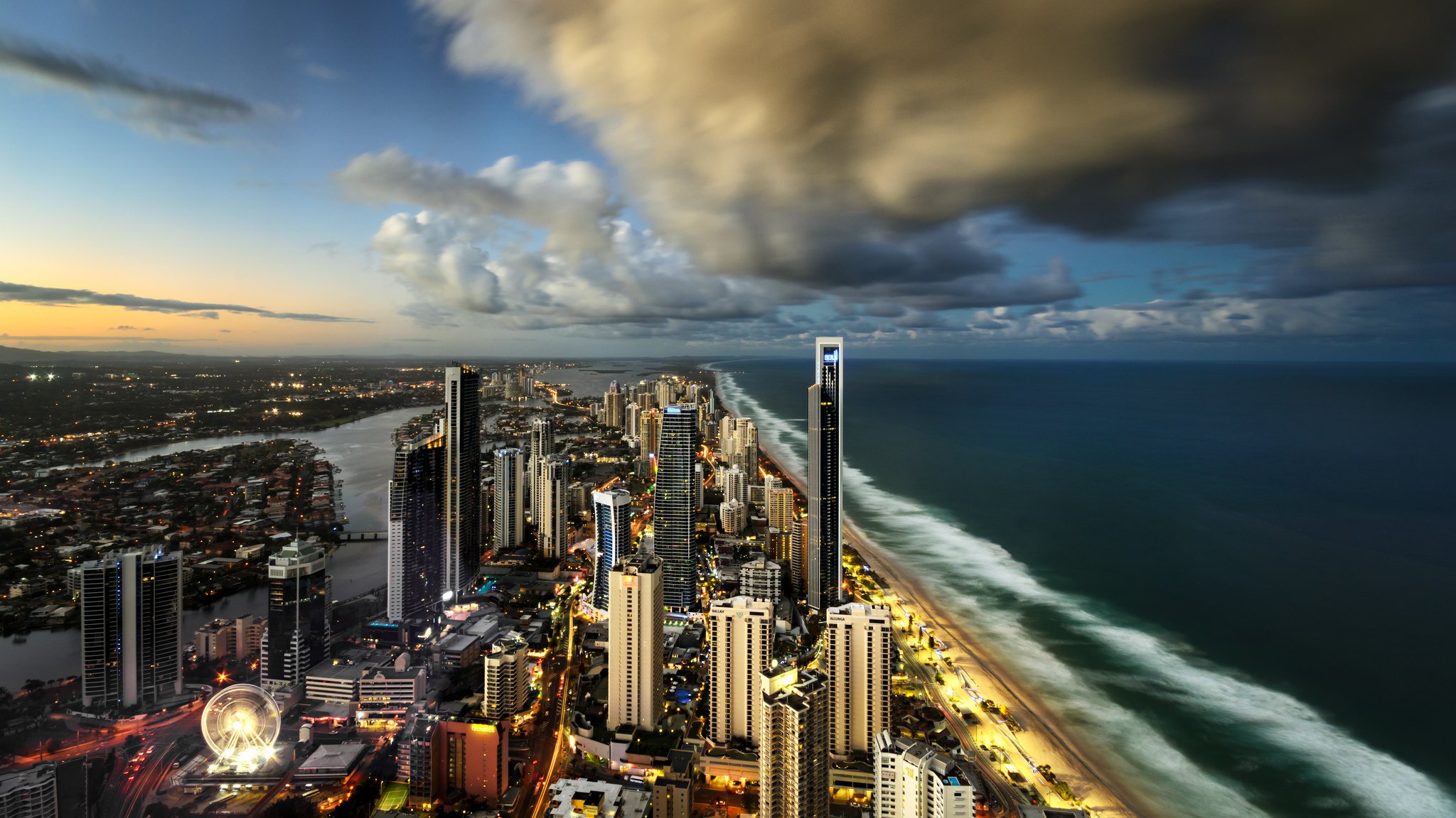 urfers paradise città della gold coast q1 australia città grattacieli oceano