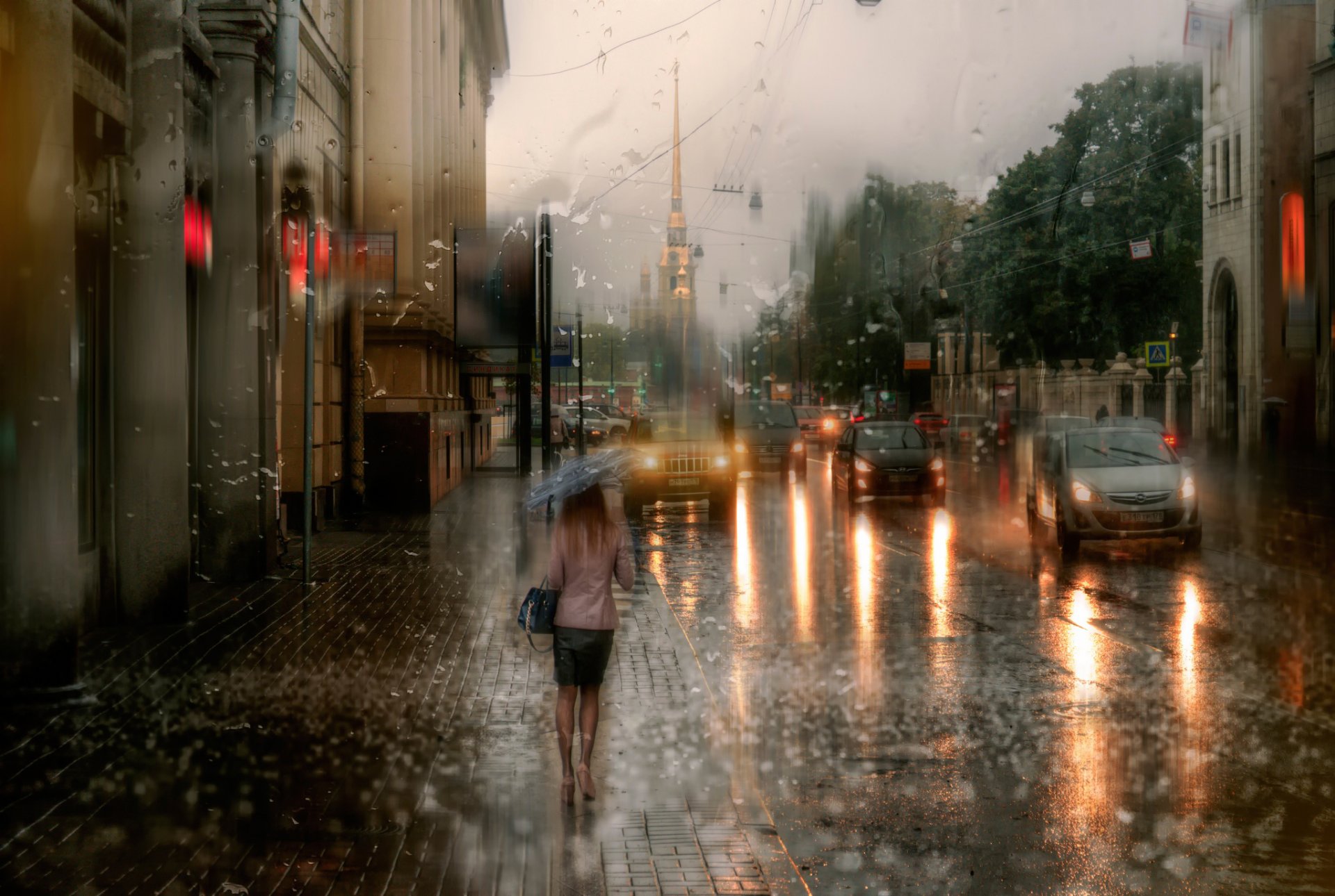 san petersburgo lluvia otoño