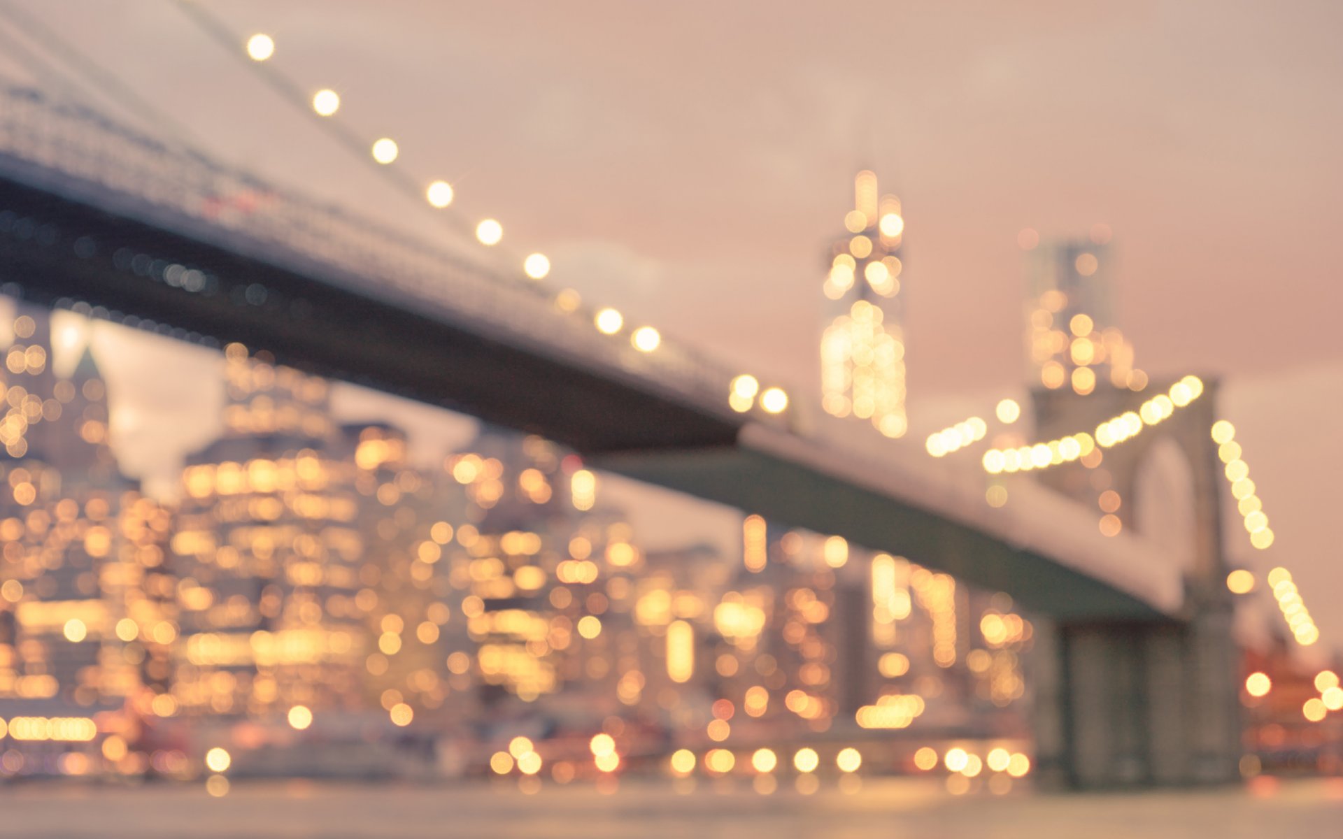 brooklyn bräute brücke lichter bokeh brooklyn