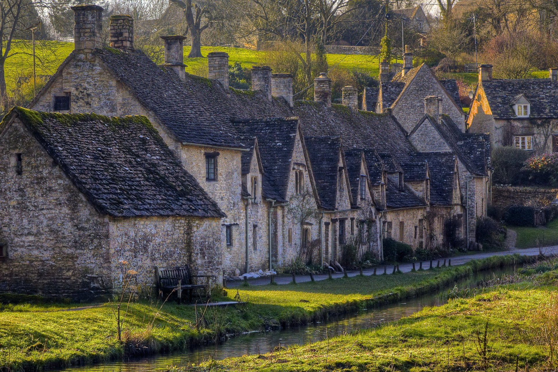 angleterre gloucestershire biebery ville village