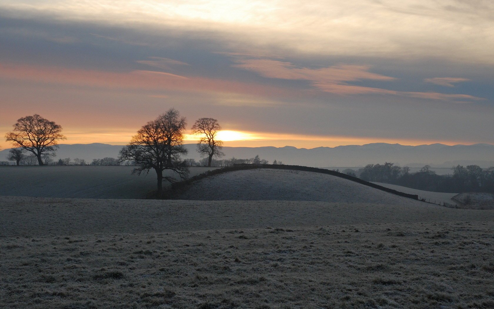 campo tramonto paesaggio