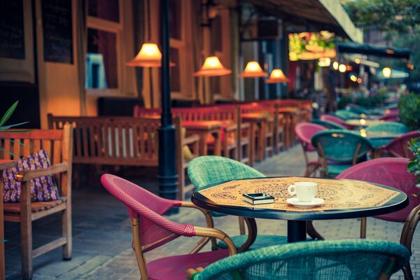 Ambiente acogedor en la cafetería