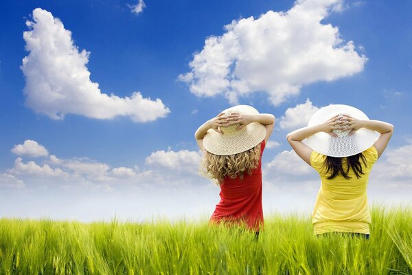 Blue sky and white clouds - the beauty of nature