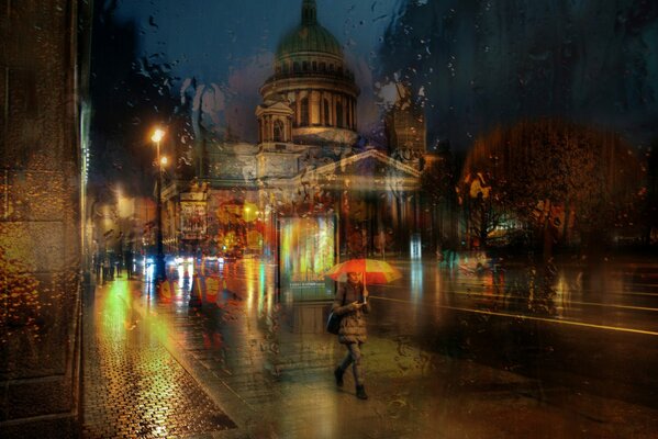 Evening St. Petersburg rain