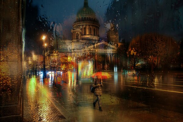 Lluvia nocturna de San Petersburgo