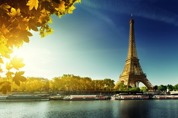 The Eiffel Tower in Paris. Autumn