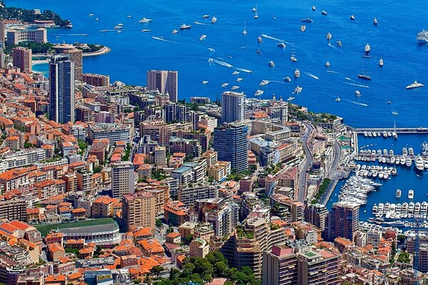 Houses on the waterfront in Monaco