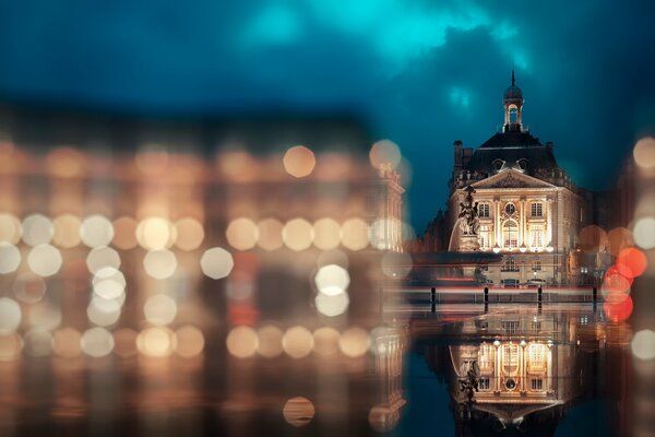 The place of Bourses in Bordeaux in France