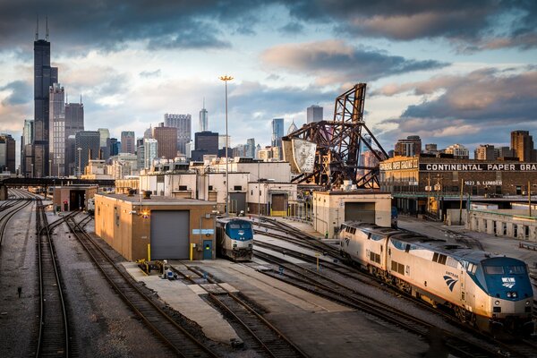 Die Eisenbahn der Stadt Chicago