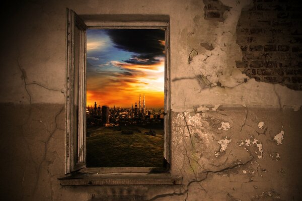 A window leading to another city reality