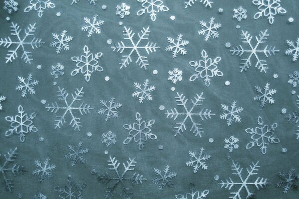 Winter coloring on fabric- snowflakes