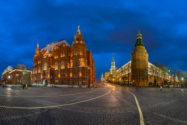 Panorama des historischen Museums in Moskau