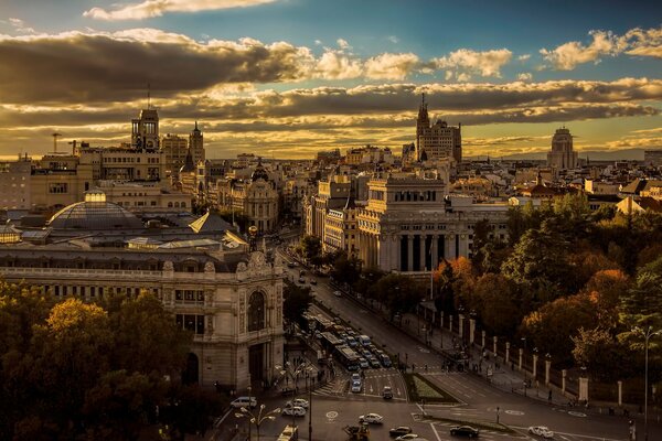 Vue de dessus Espagne Madrid