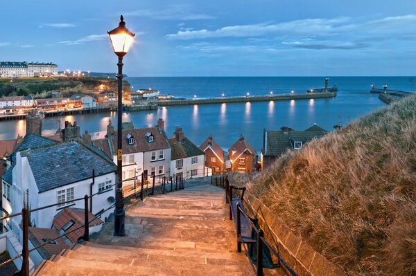 Pier in North Yorkshire in England