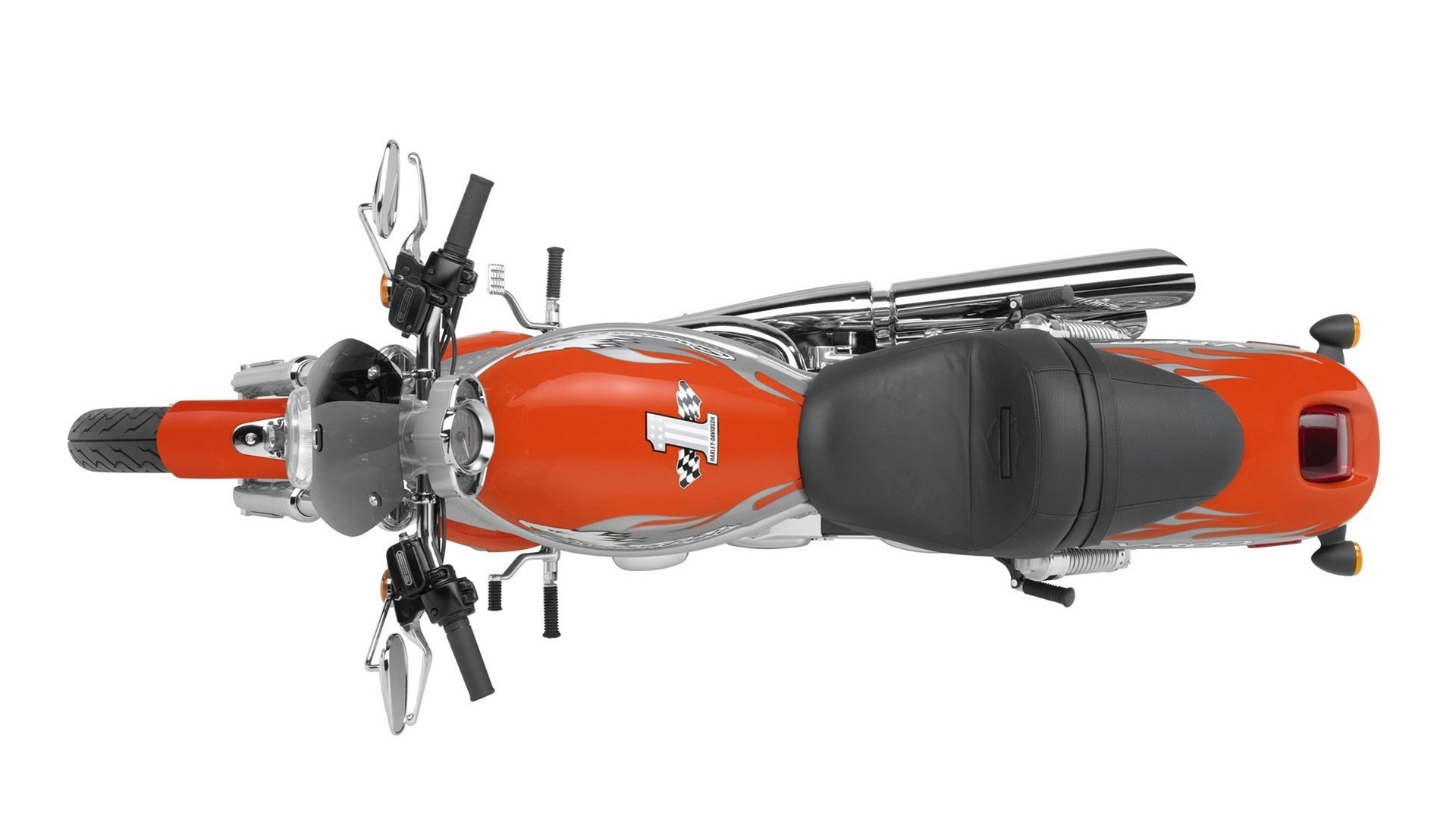 harley davidson orange motorrad