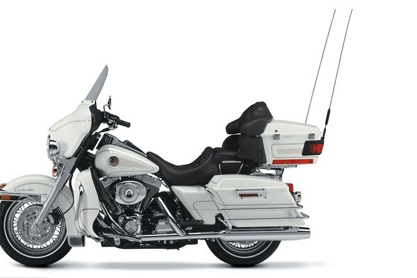 Bicicleta blanca harley davidson