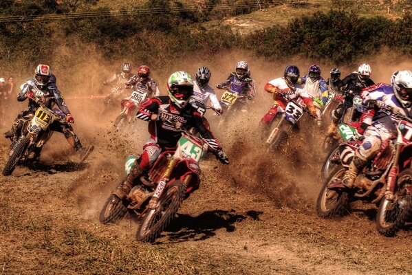 Course de moto sur le fond d écran de bureau