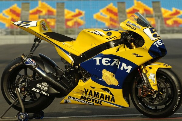 Japanese yamaha yellow motorcycle