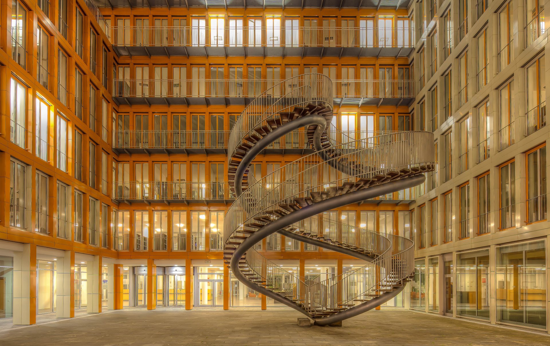 munich germany architecture stairs building window