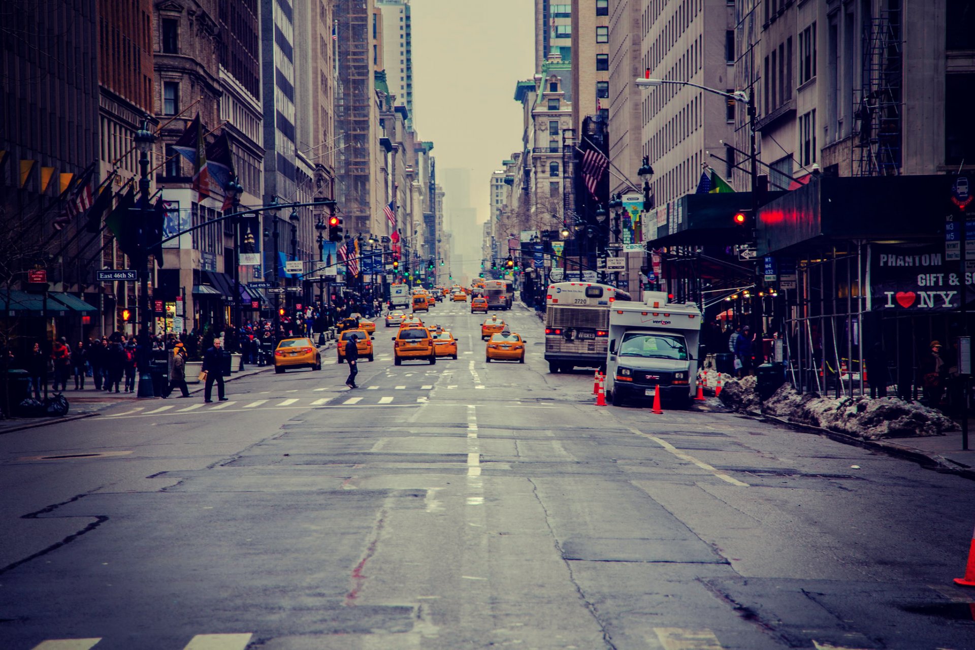 new york stati uniti città america new york grattacieli strada taxi