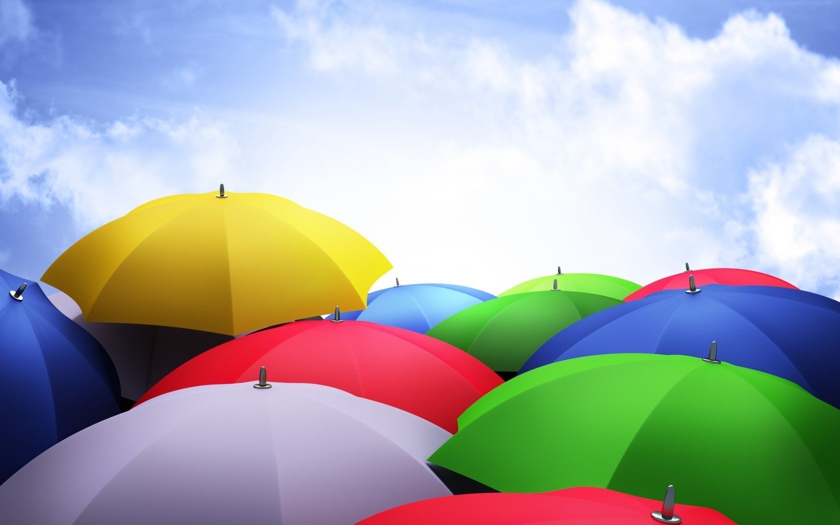 colorful the sky umbrella