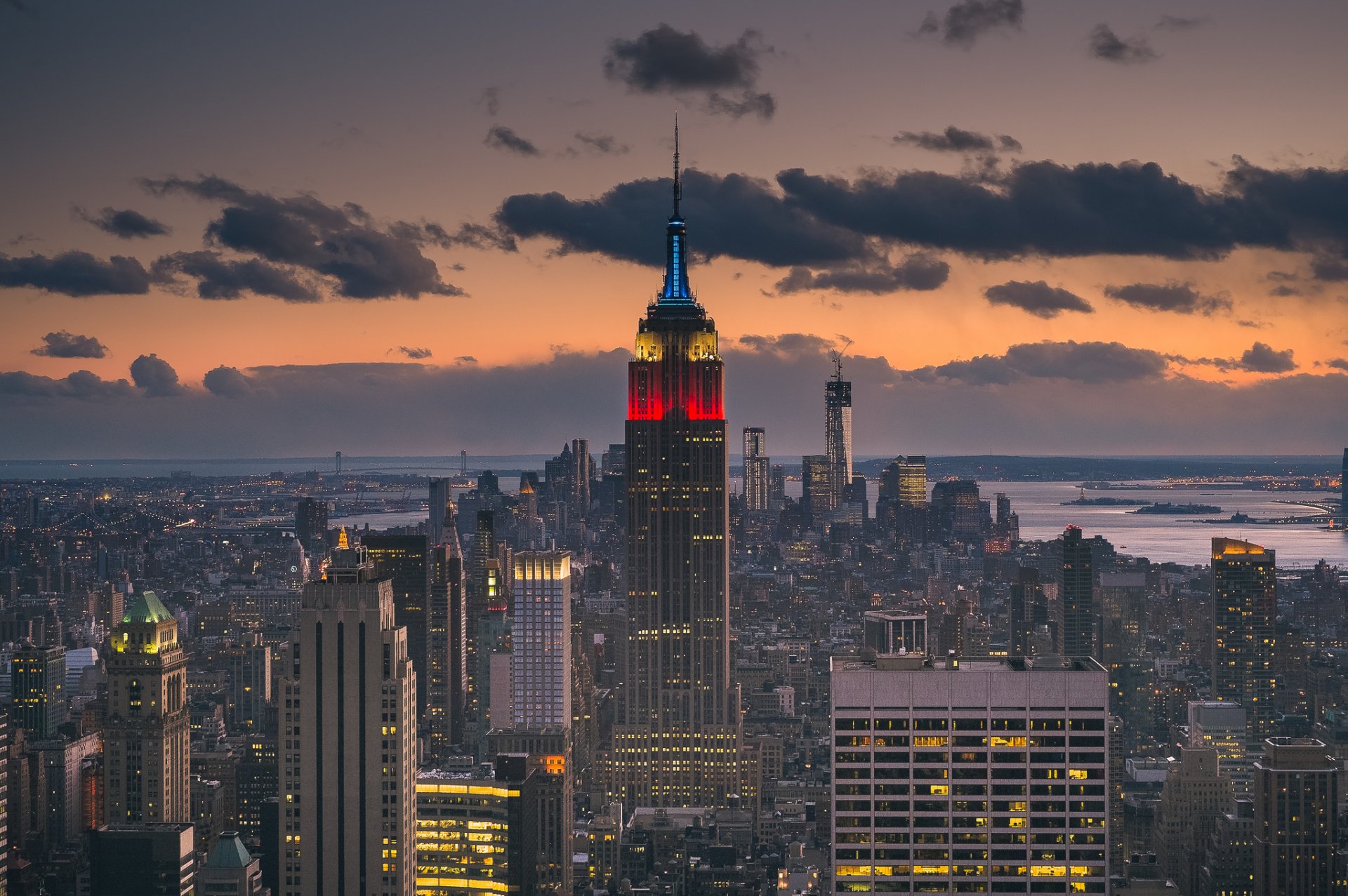 united states new york island manhattan empire state building sunset nebskrёb 21 th highest in the world by www.simonbarrowphotography.co.uk