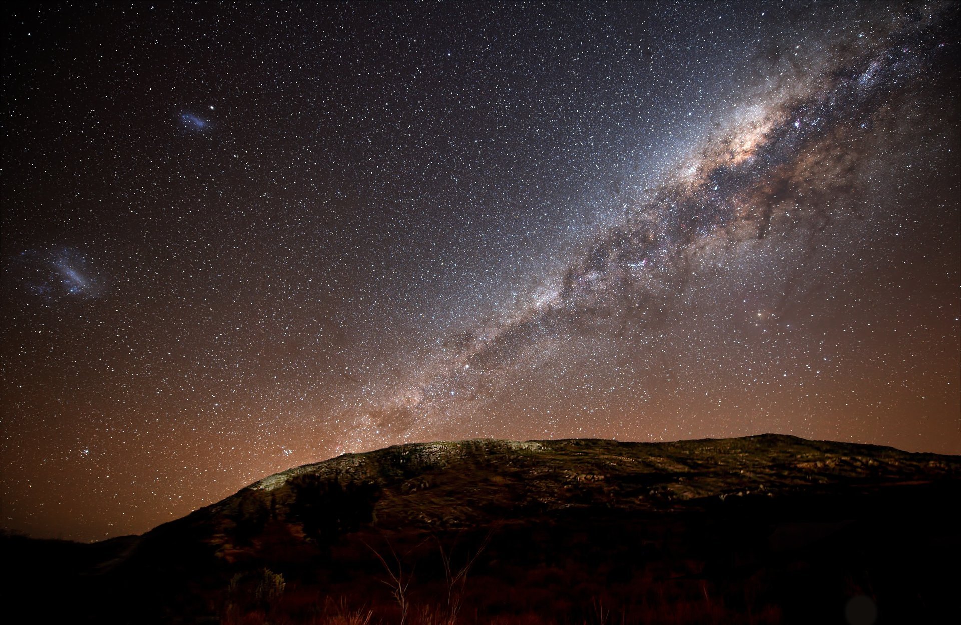 cielo notturno via lattea via lattea galaxy galassie stelle