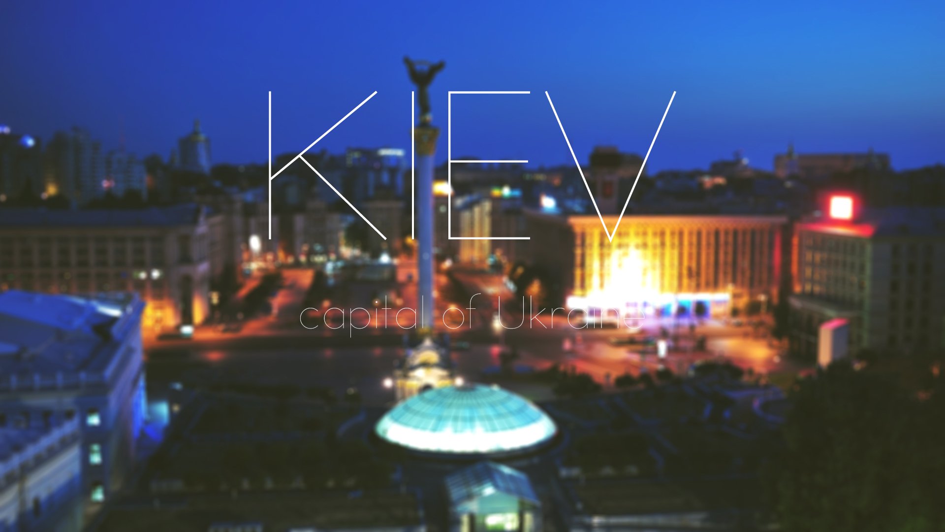 kiev ukraine night town