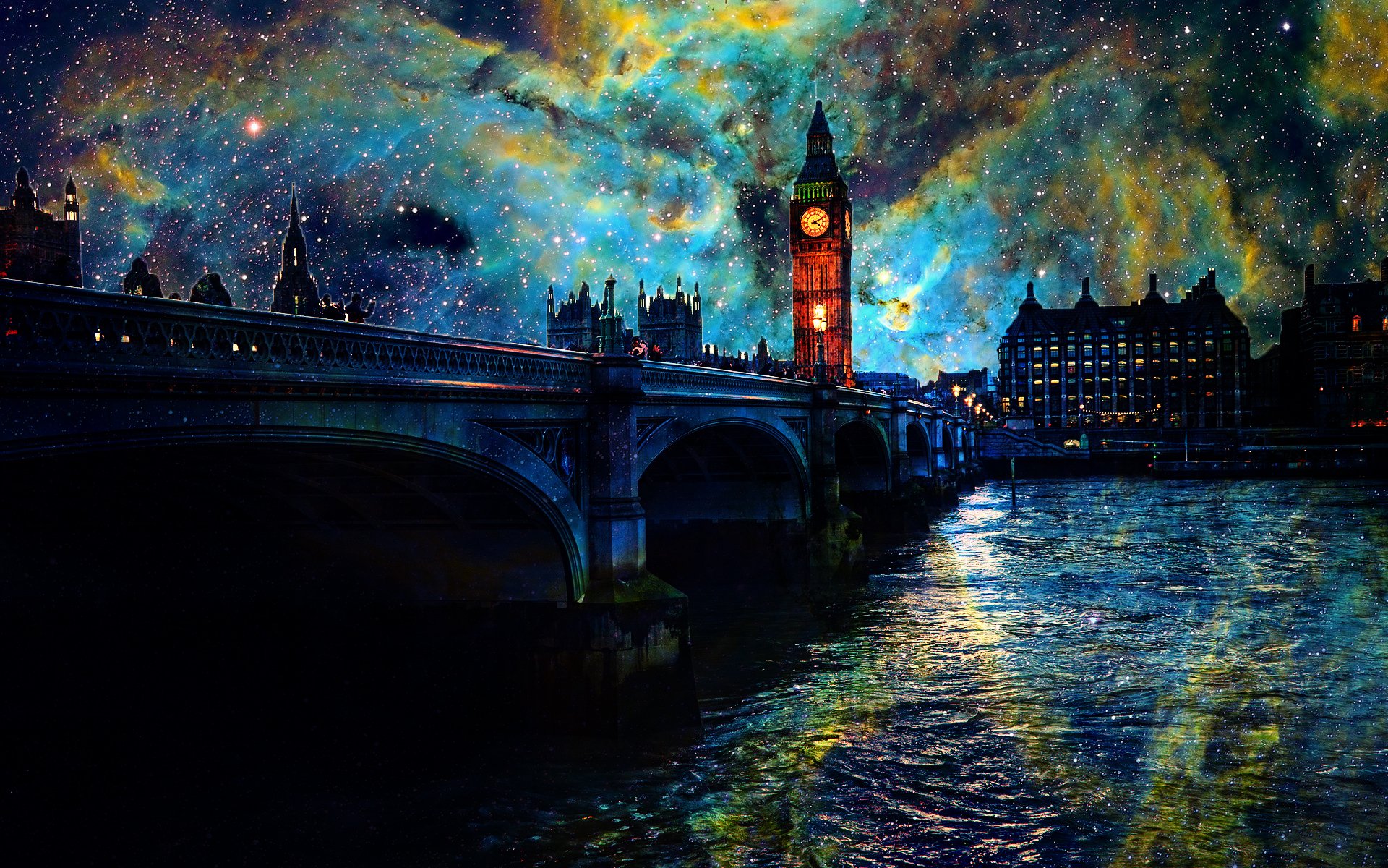 spazio notte londra ponte