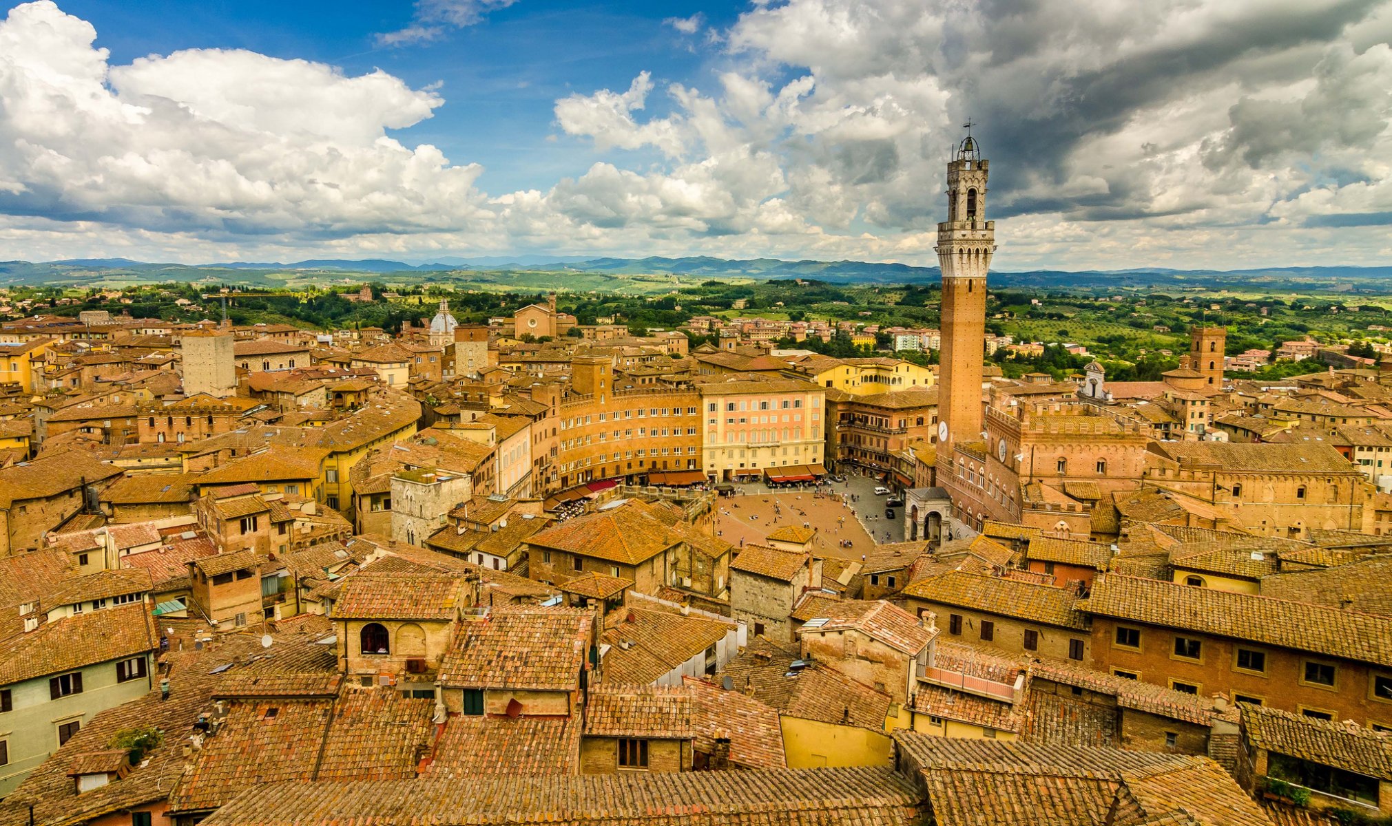 iena tuscany italy buildings roof panorama