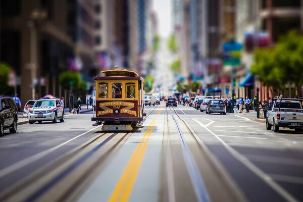 Die Straßenbahn nach San Francisco und die erstaunliche Straße