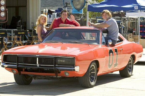 A shot from the movie Jerks from Hazzard (in a wheelbarrow)