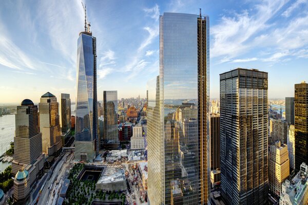 Vue de dessus sur New York moderne