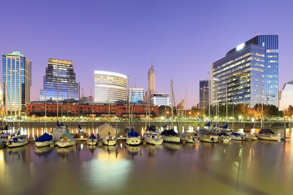 Evening Bay of Buenos Aires