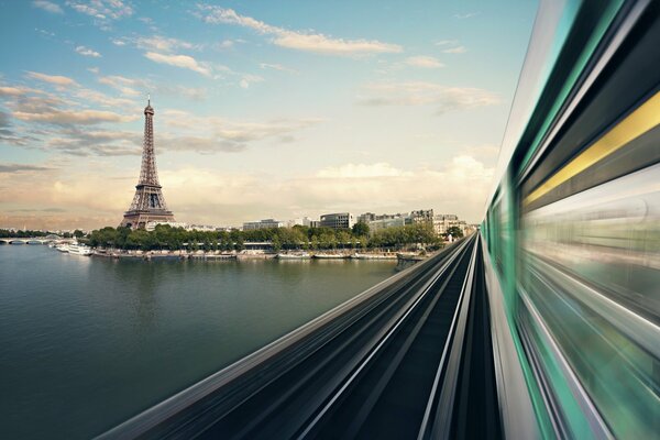 Beautiful Paris in the twilight time