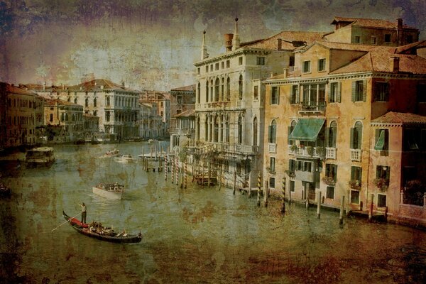 Venise fascinante antique peinte