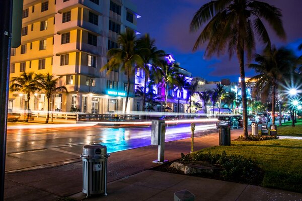 Paysage urbain du soir à Miami