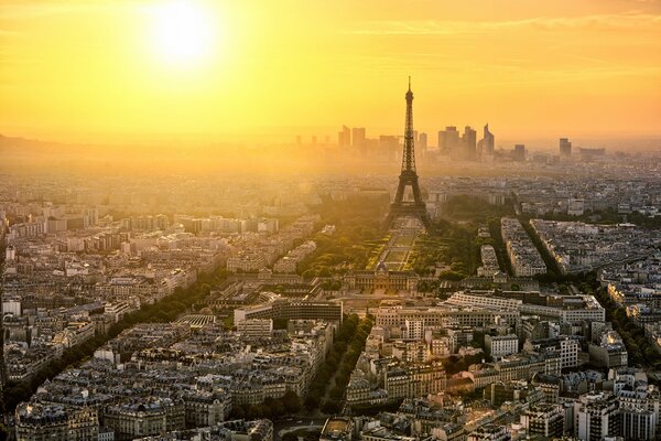 Blick auf Paris und den Eiffelturm