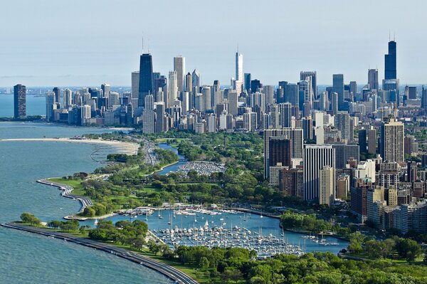 Вид на Чикаго США
