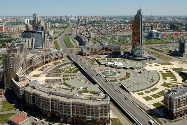 Astana daytime view from above