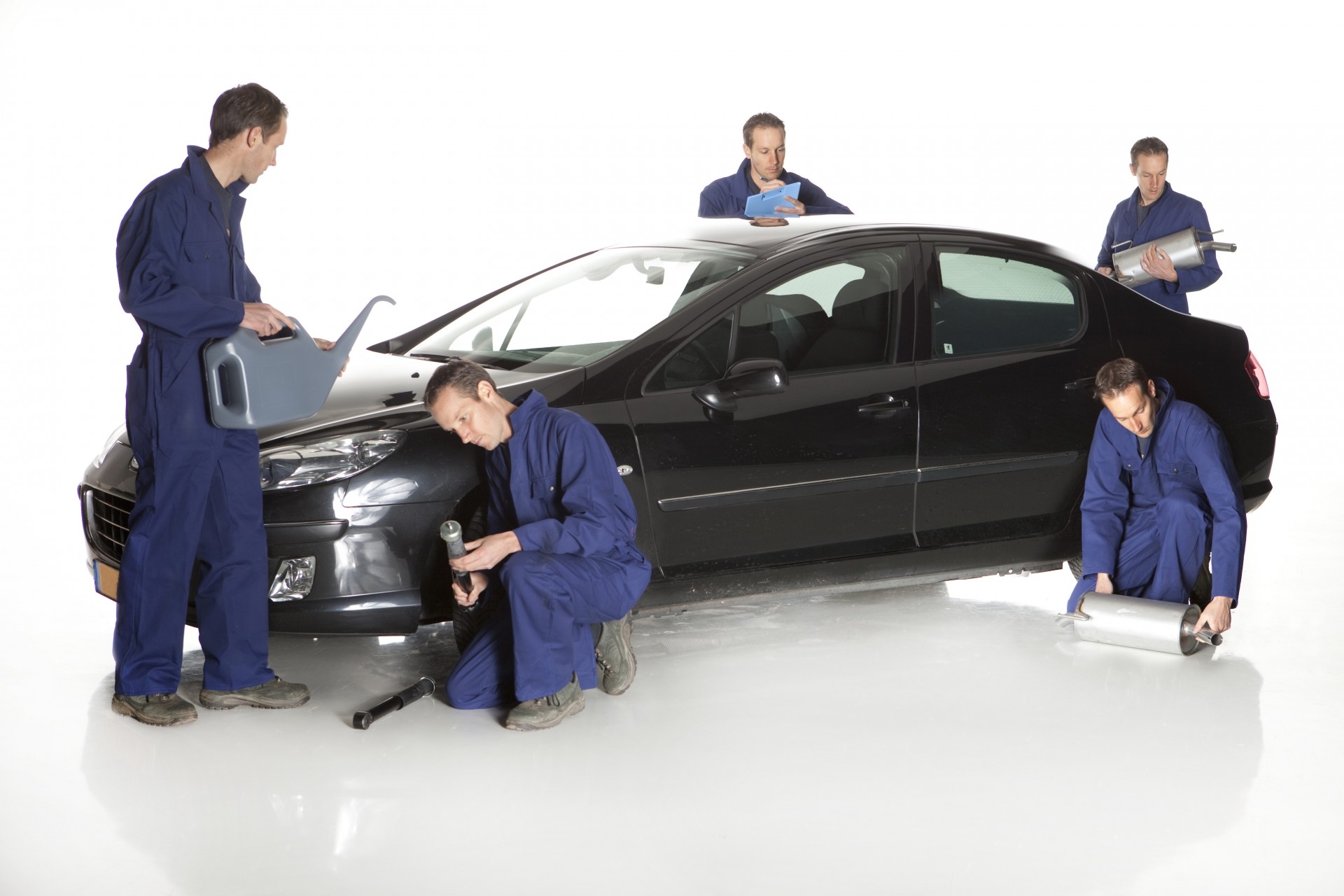 vehicles team white background service