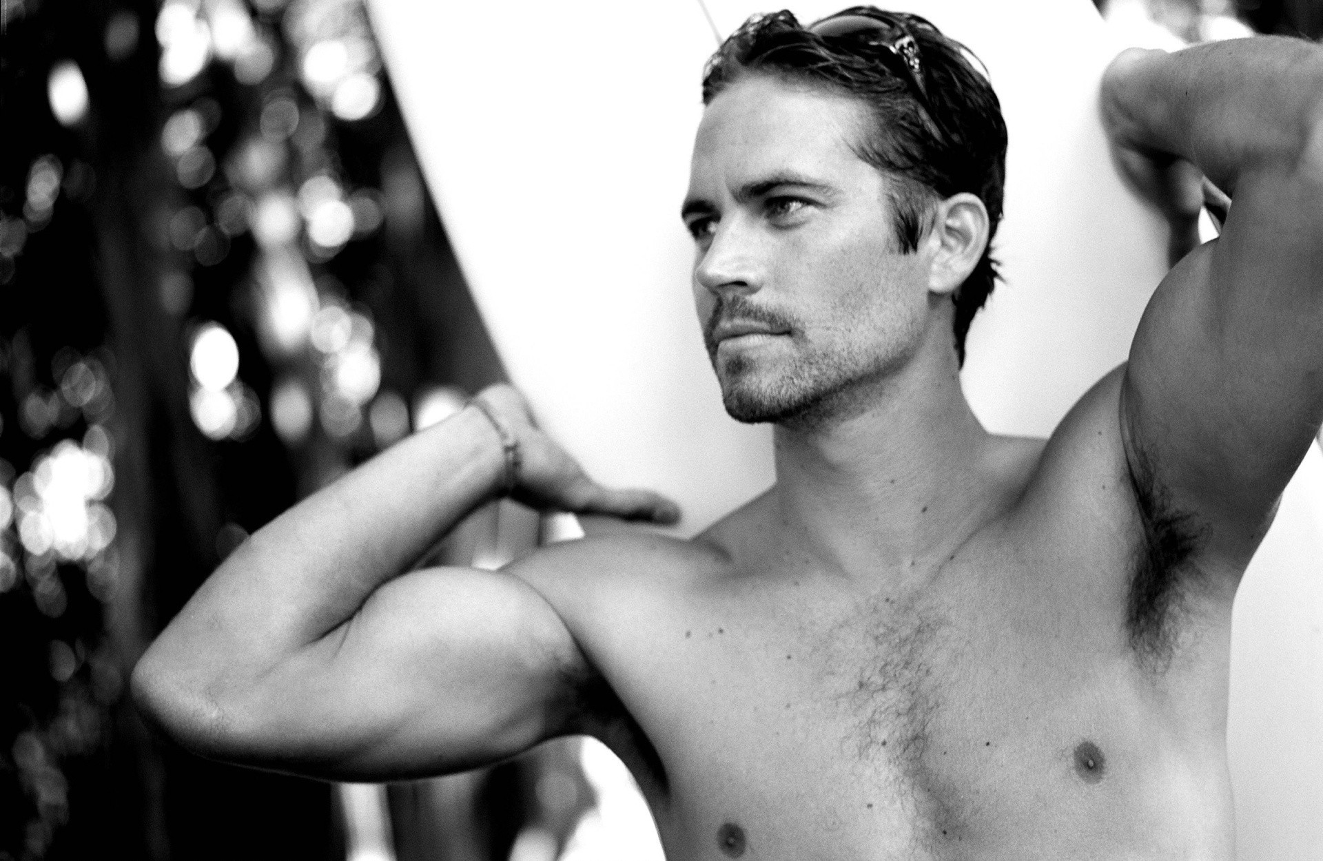 handsome black and white paul walker man actor