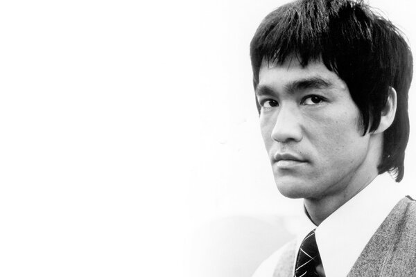 Bruce lee schwarz weiß Foto