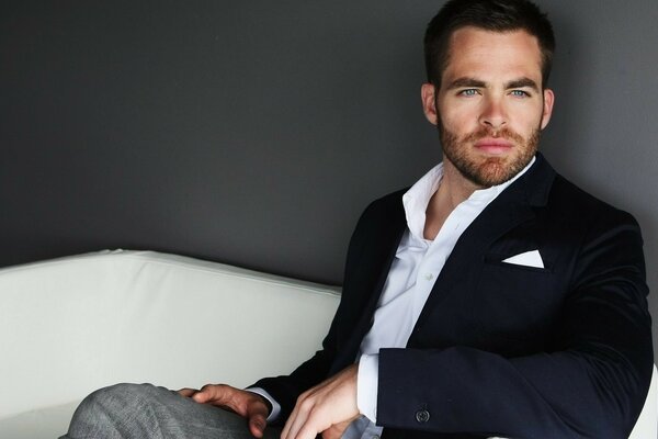 Charming blue-eyed Chris Pine