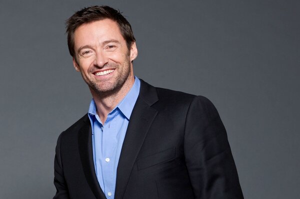 Das Lächeln des Schauspielers Hugh Jackman