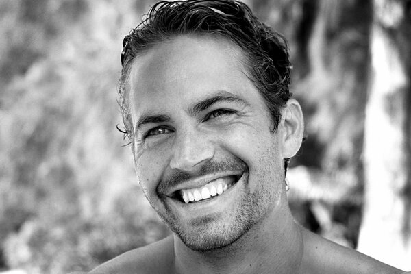 Portrait Monochrome de l acteur Paul Walker