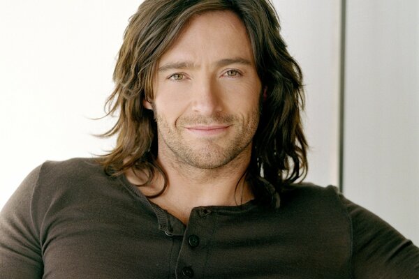 Hugh Jackman with long hair