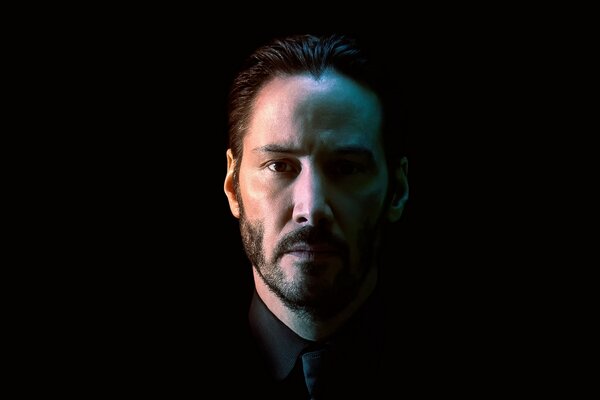 Portret aktora Keanu Reevesa