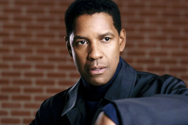 Portrait of the famous actor Denzel Washington